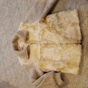 Vintage rabbit fur and wool jacket